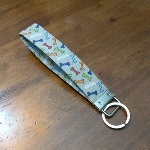 Wristlet Key Chain - Dog Bones Multi Colored